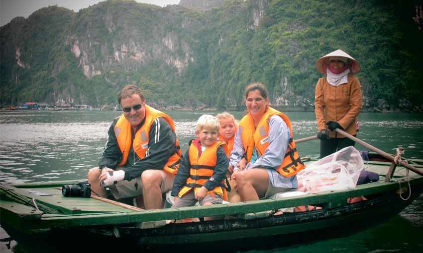 Halong Bay Bamboo Boat