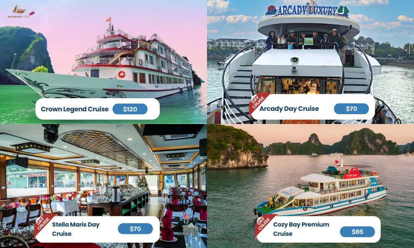 Price list of budget cruises on Halong Bay Cruise Deals 2024