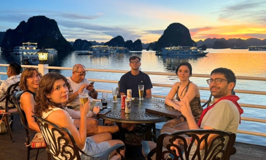 sunset on halong bay cruise