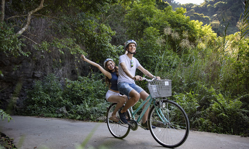 Cycling in Halong Bay